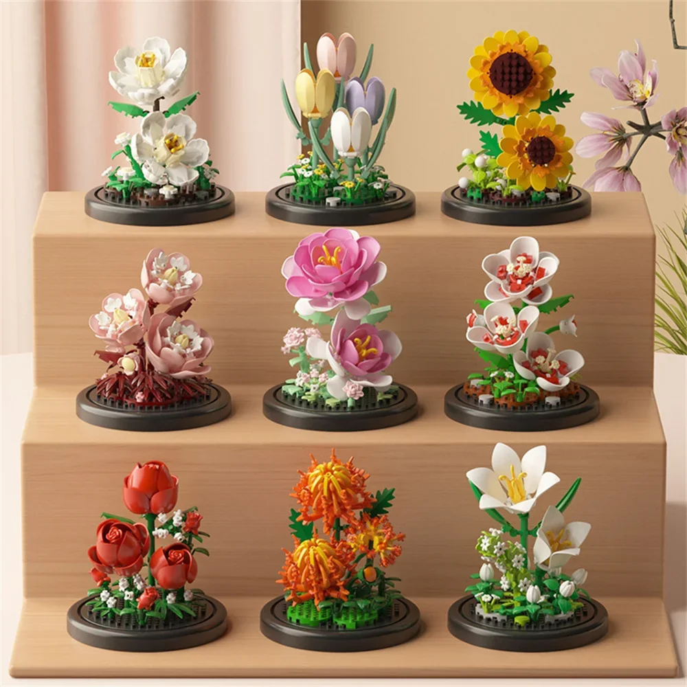 Ewige Blumen-Bonsai Mikro-Bausteine Set 2