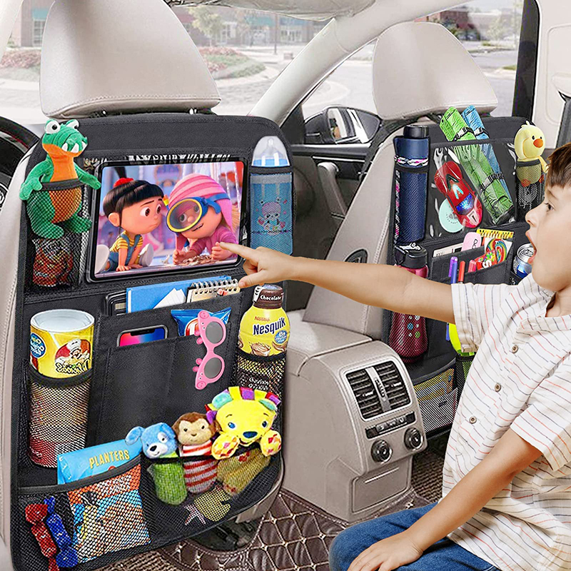 Auto-Rücksitz-Organizer aus Oxford-Gewebe mit Touchscreen-Fach