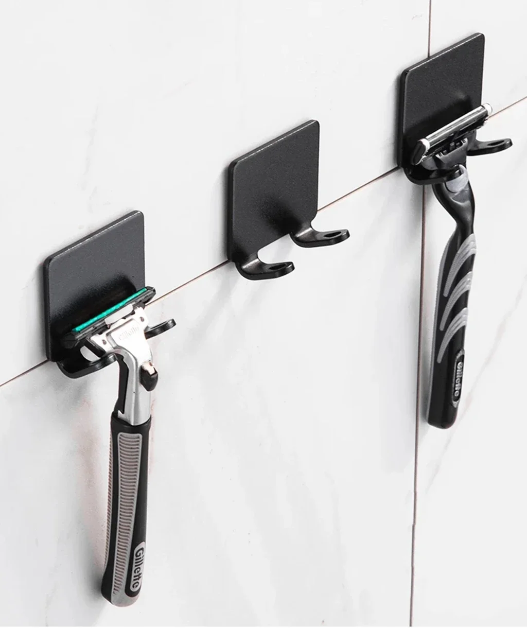 Edelstahl Rasiererhalter für Badezimmer bohrfrei 3