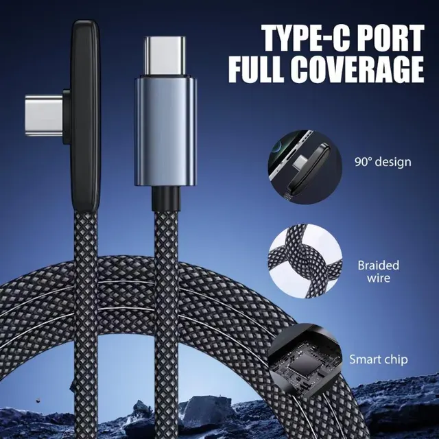 90-Grad-USB-C-Kabel, 100 W Schnellladung 4