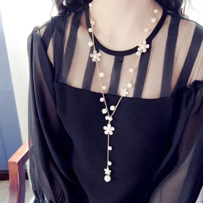 Perlen Pulloverkette