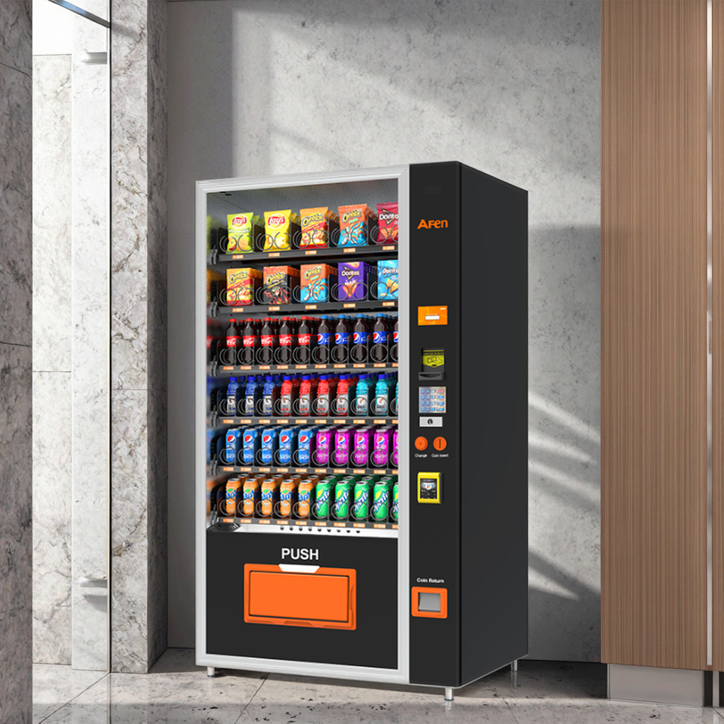 Automatischer Snack- und Getränkeautomat mit 5-Zoll-Display