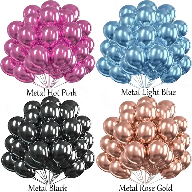 Metallic-Luftballons in Chrom-Optik, 5-12 Zoll 2