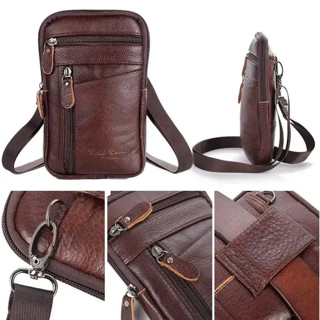 Leder-Gürteltasche für Herren mit Handyfach 3