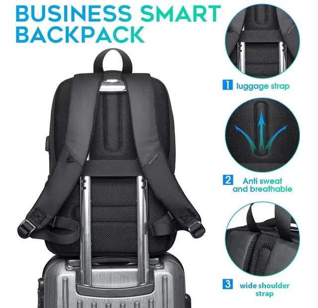 Wasserdichter 15,6-Zoll-Laptop-Rucksack für Herren 3