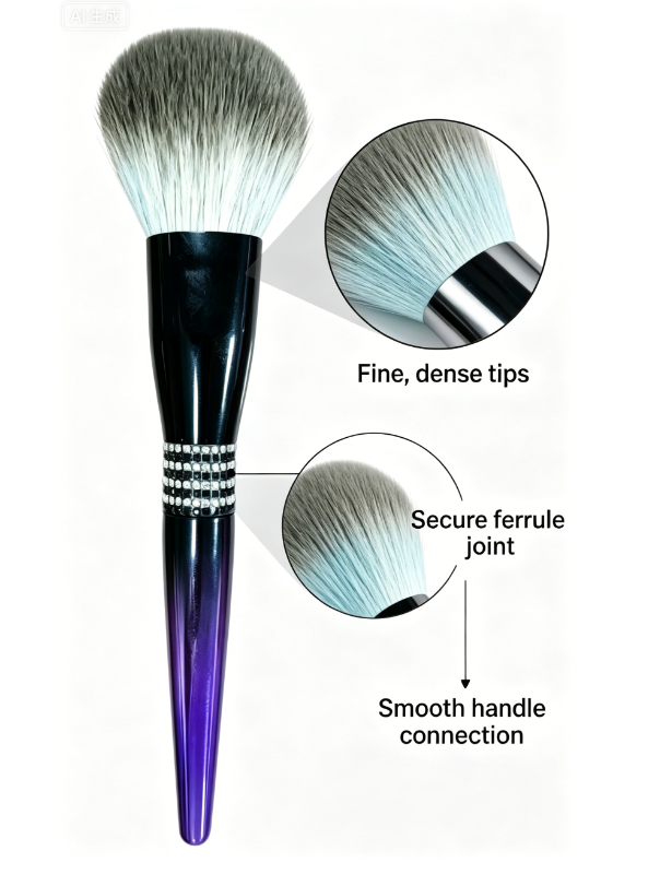 12-teiliges Make-up-Pinselset mit Nylonborsten, lila 4