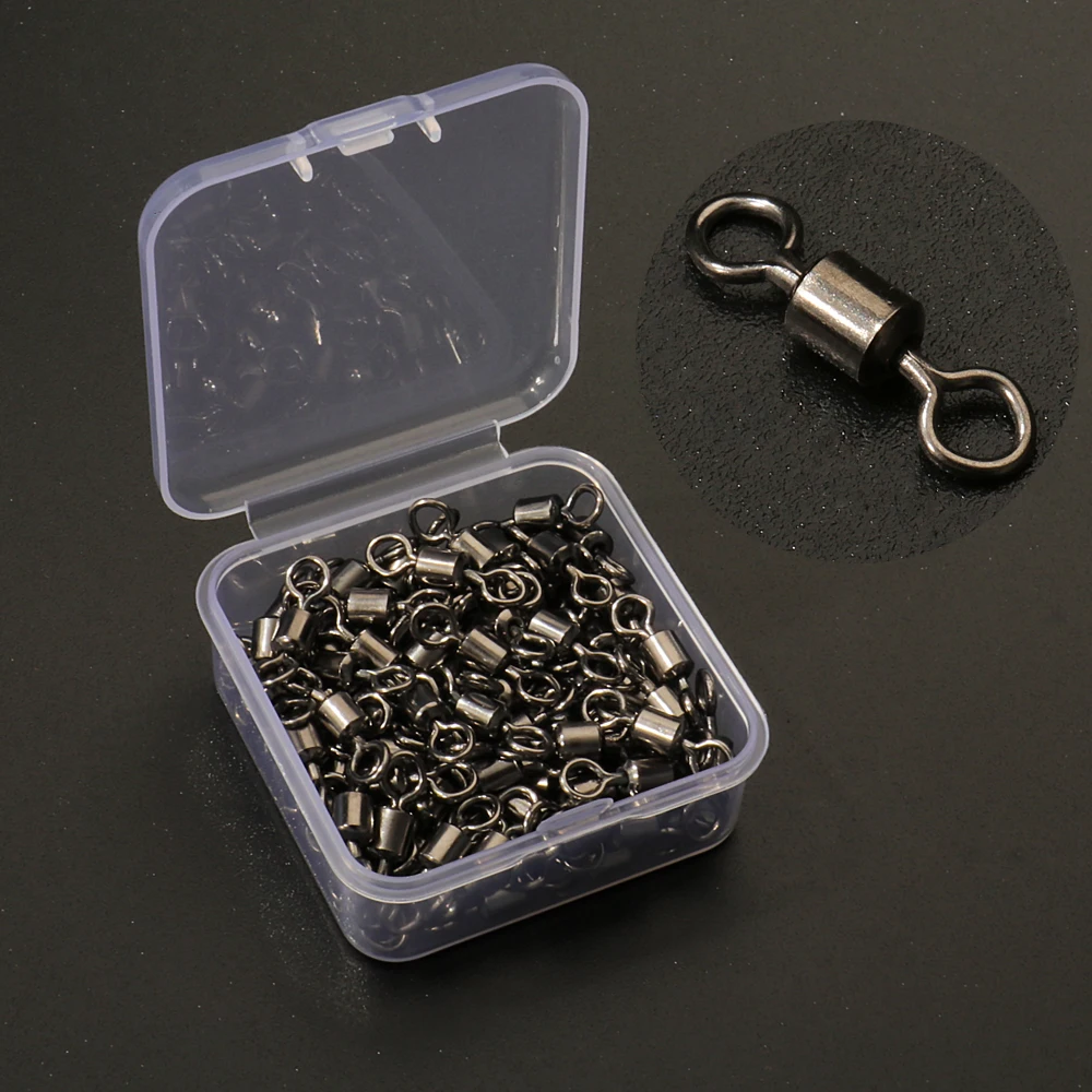Edelstahl-Wirbel-Set, 100 Stück, Angelzubehör 4