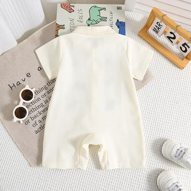 Baby-Sommerstrampler Kurzarm mit Hundemotiv 2