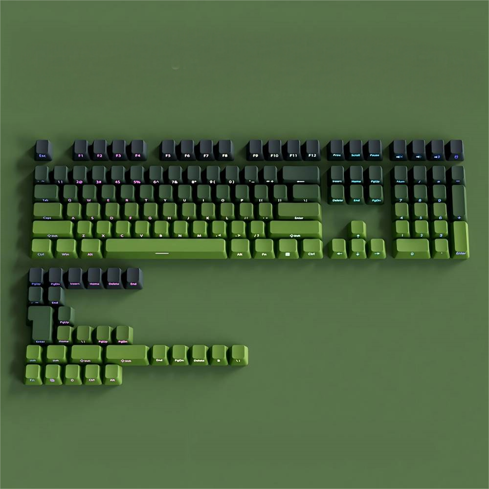 Matcha-Verlauf Zweifarbige PBT Tastenkappen 136 Tasten