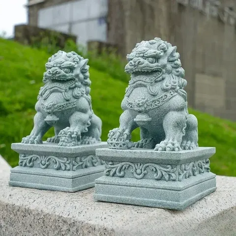 Feng-Shui-Steinlöwen-Figur