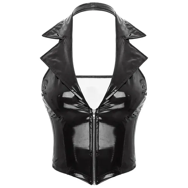 Latex-Weste Crop-Top 3
