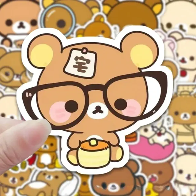 Kawaii Rilakkuma Bären-Aufkleber, 100 Stück 4