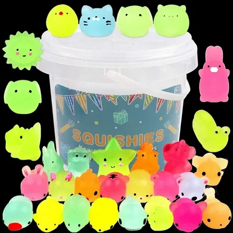 Kawaii-Squishys im 36er-Set, leuchten im Dunkeln
