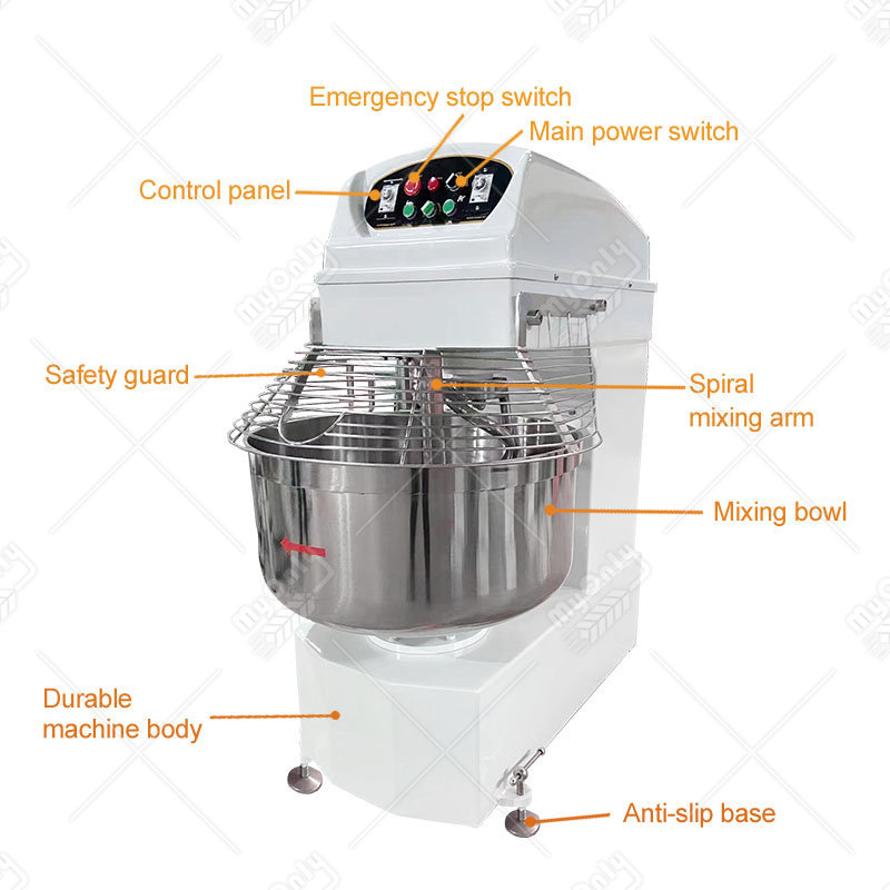 Professioneller Spiral-Teigkneter 60 kg 2