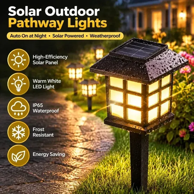Wasserdichte LED-Solar-Wegeleuchten für Garten 2