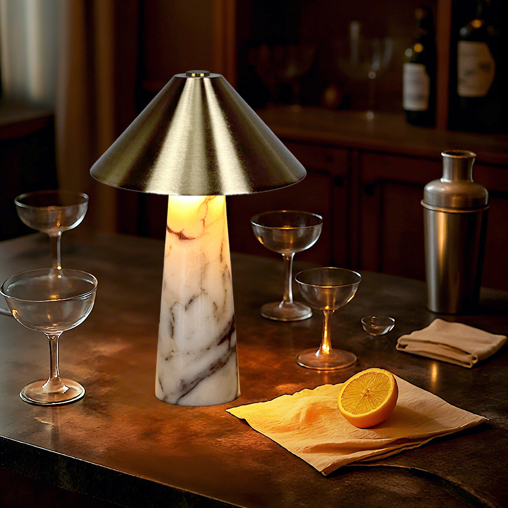 Luxus Pilztischlampe kabellos aufladbar 2