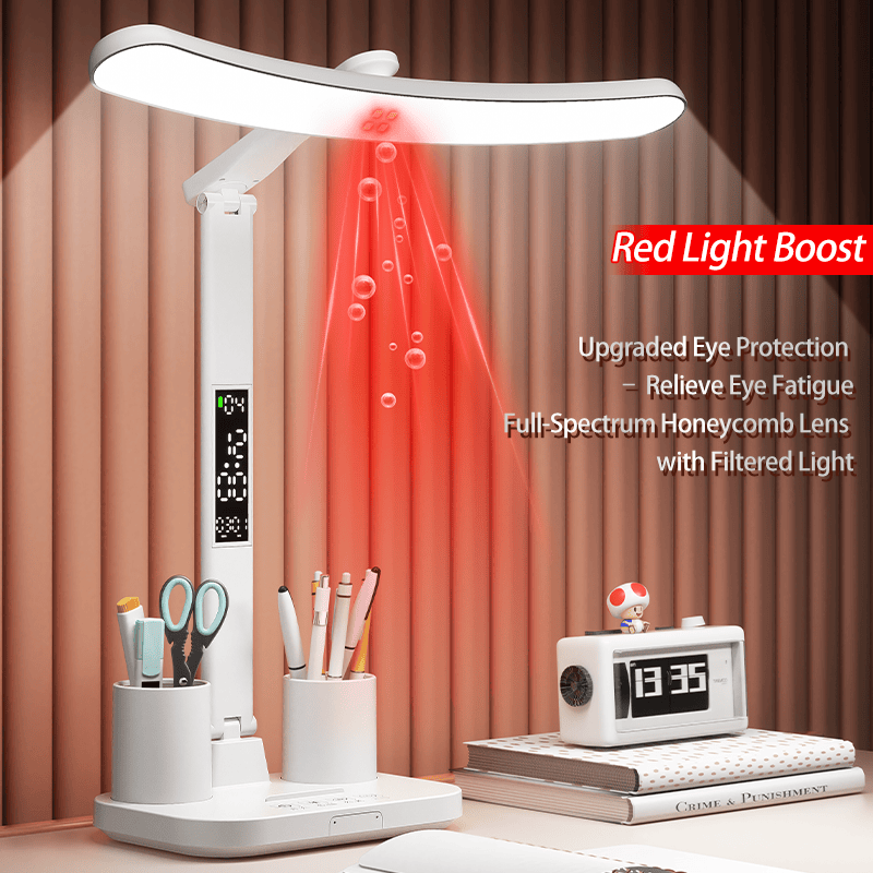 LED Tischlampe mit Uhrzeitanzeige Akku 3