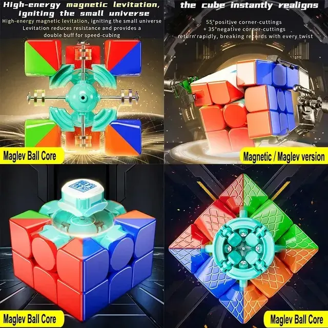 Magnetischer 3x3 Speedcube Zappel-Spielzeug 3