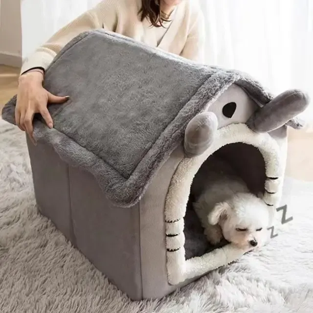 Hundehaus-Bett für kleine Hunde, waschbar 2