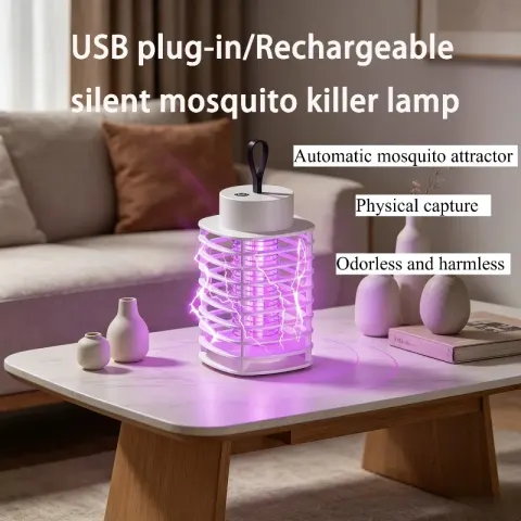 Geräuschlose USB-Mückenfalle mit UV-Licht
