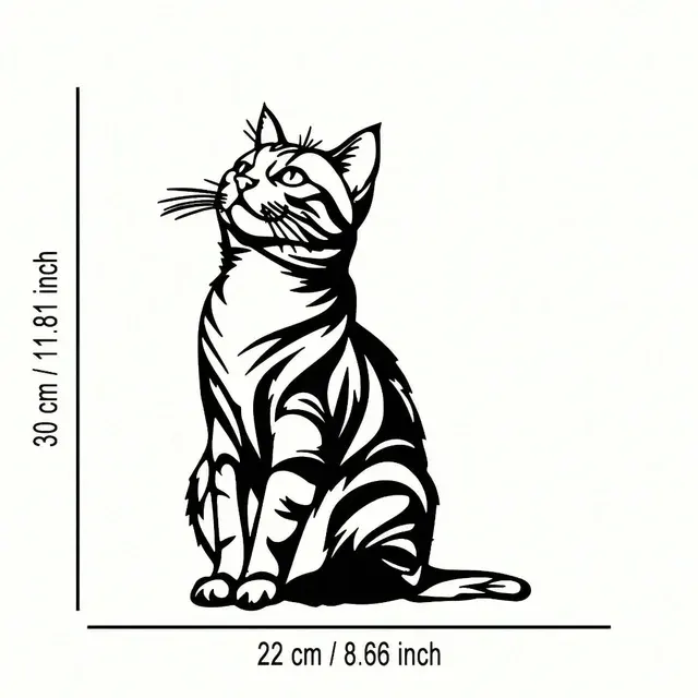 Metall-Katzen-Wanddeko 2