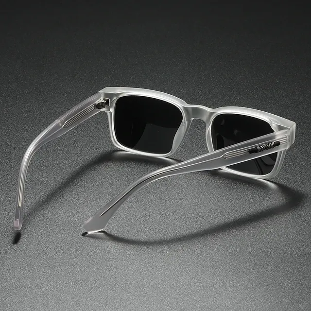 Quadratische polarisierte Unisex-Sonnenbrille mit Metallkern 3
