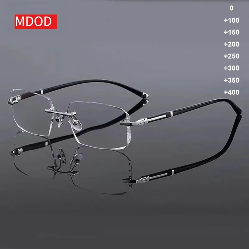 Randlose Herren-Lesebrille mit Blaulichtfilter 2