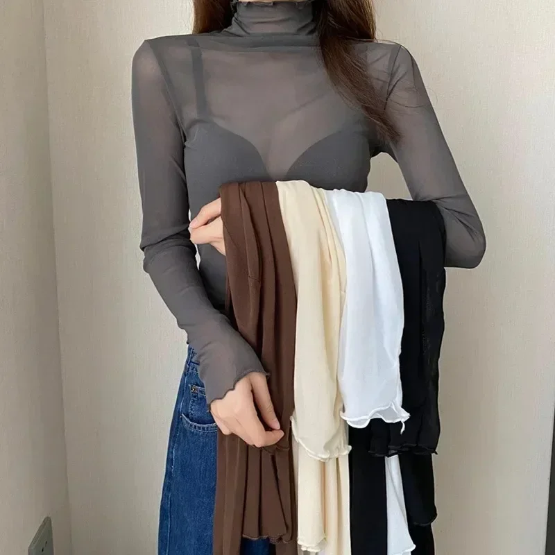 Damen Mesh-Langarmshirt