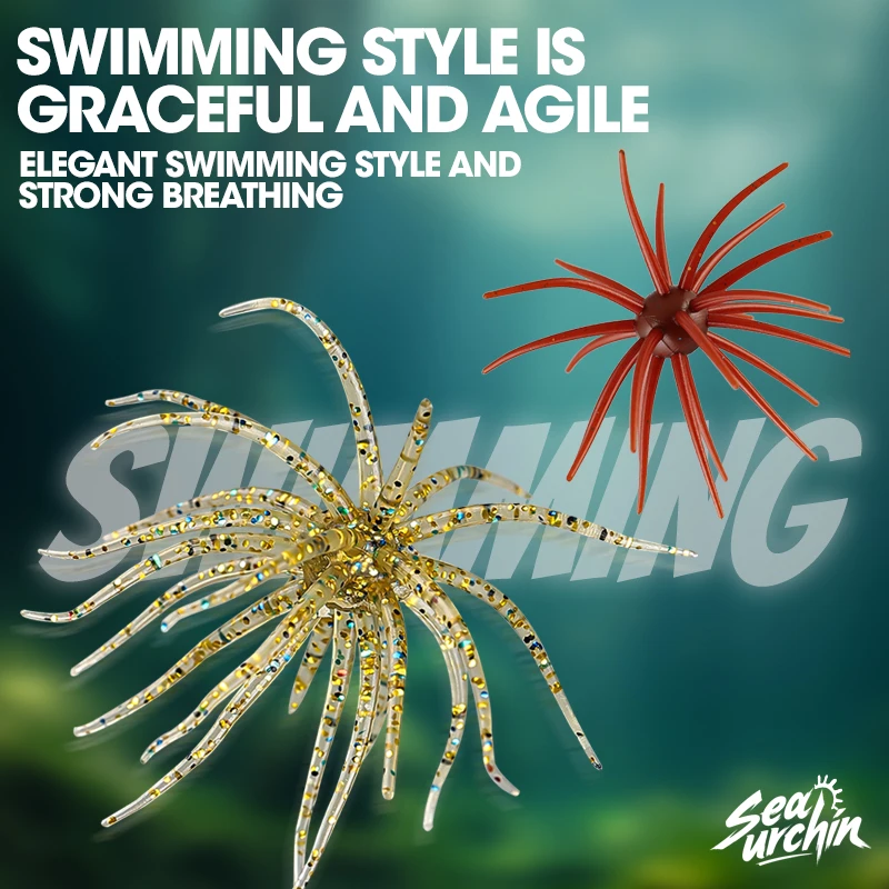Schwimmende Seeigel-Weichköder im 2er-Pack 4
