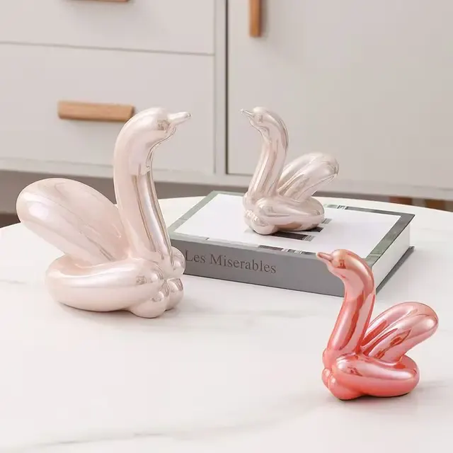 Keramik-Schwan-Deko 4