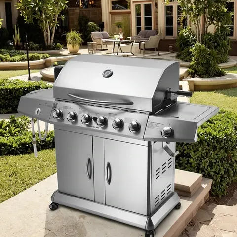 6-flammiger Gasgrill