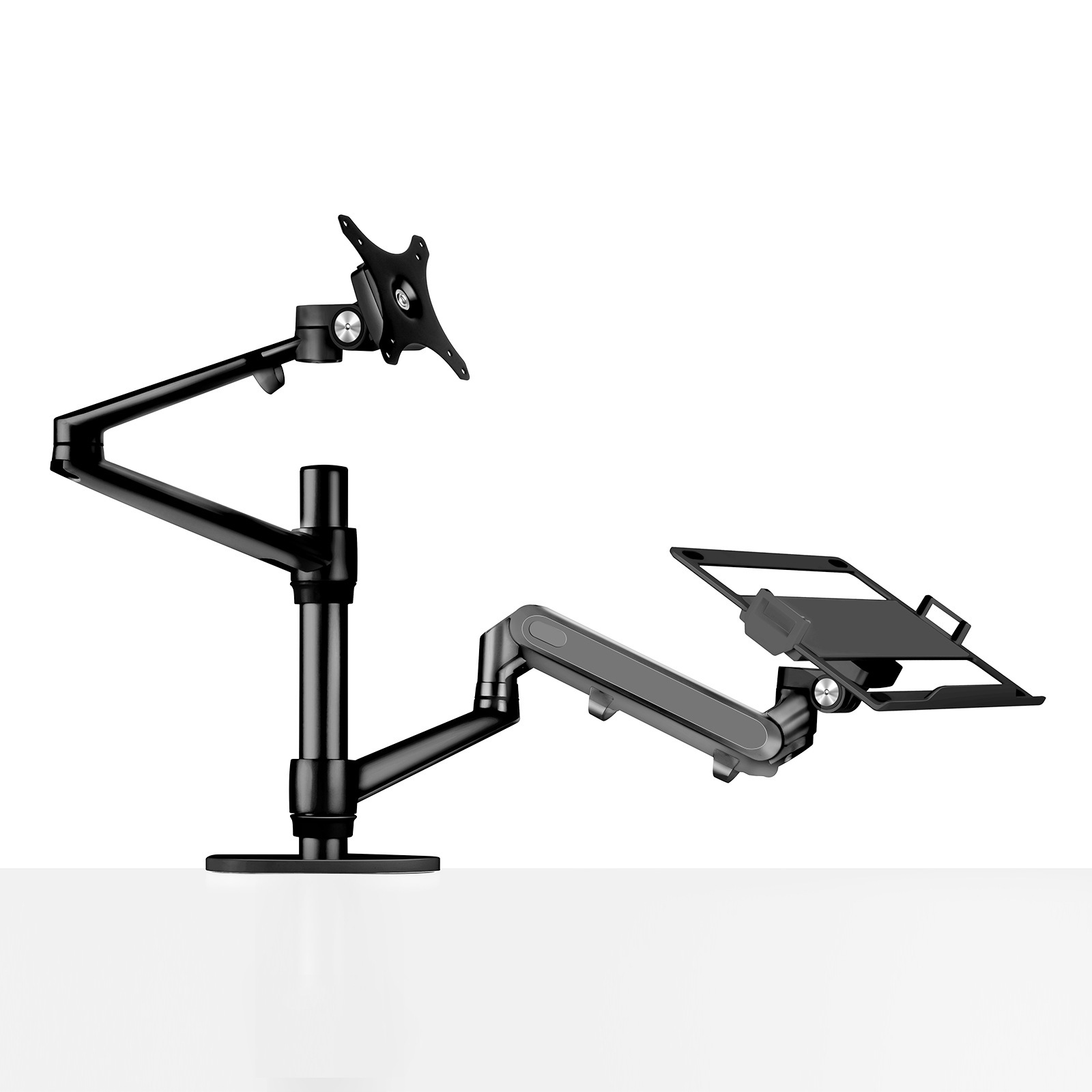 Gasfeder Laptopständer Home-Office Doppelarm 2