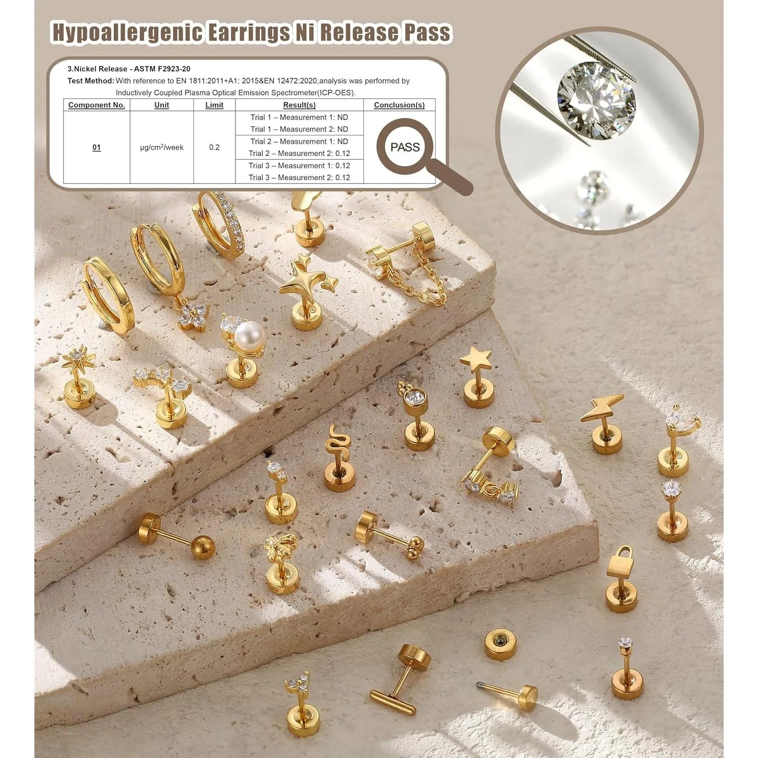 Zierliche Ohrstecker aus Edelstahl für Damen 4