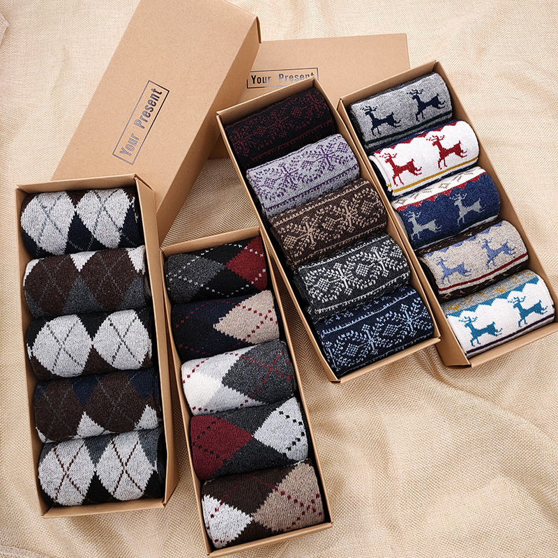 Casual-Herrensocken im 5er-Geschenkset