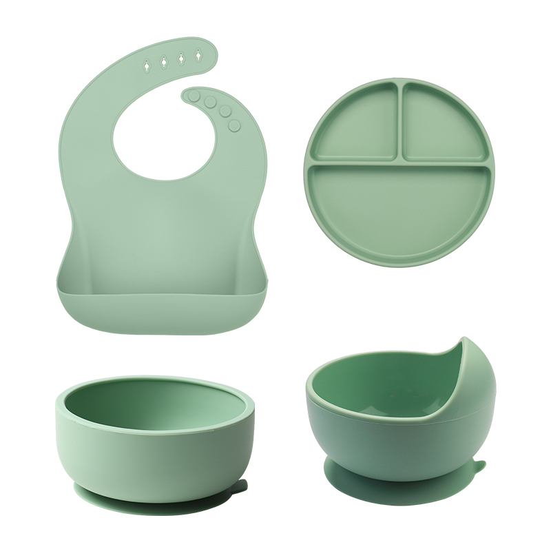 Babygeschirr-Set mit Löffel und Lätzchen 2