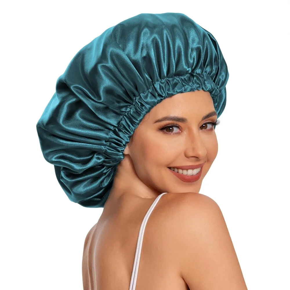 Satin-Schlafmütze für lockiges Haar 4