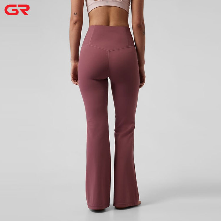 Nylon-Spandex Yogahose in Uni-Farbe 3