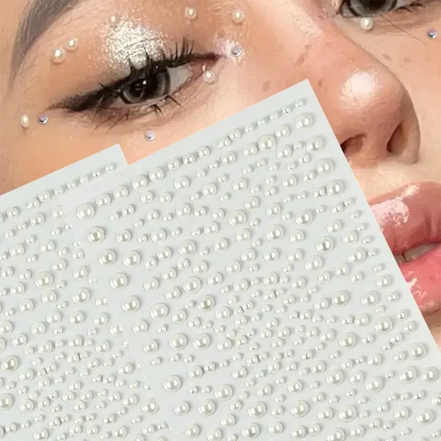 Selbstklebende Runde Perlen-Strass-Steine 3-5 mm 2