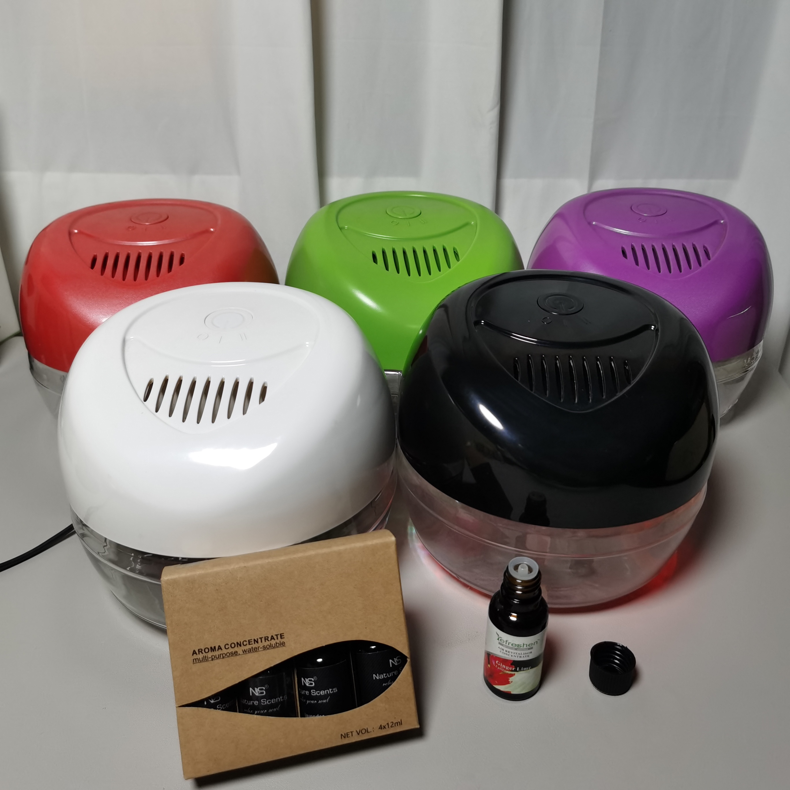 LED-Duftbefeuchter in Pink, leise, für Büro 4
