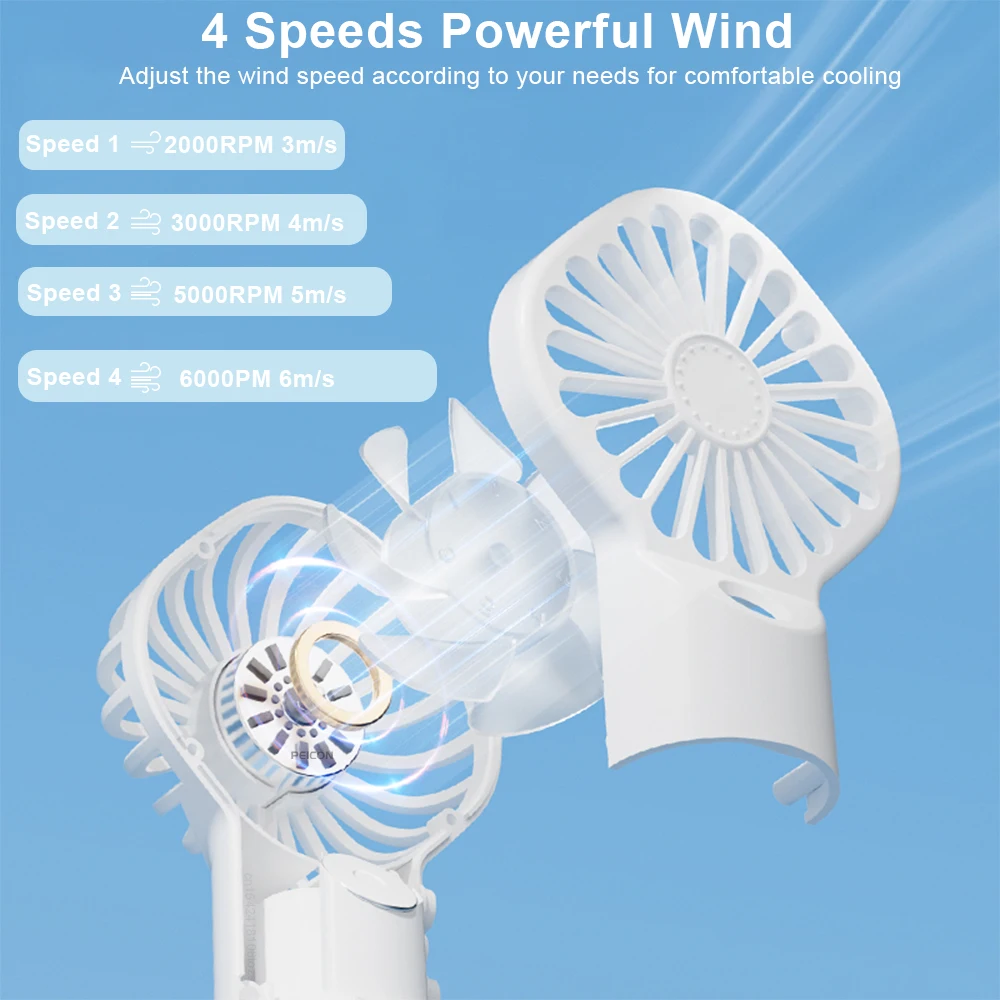 Tragbarer Mini-Handventilator mit Wassernebel 4
