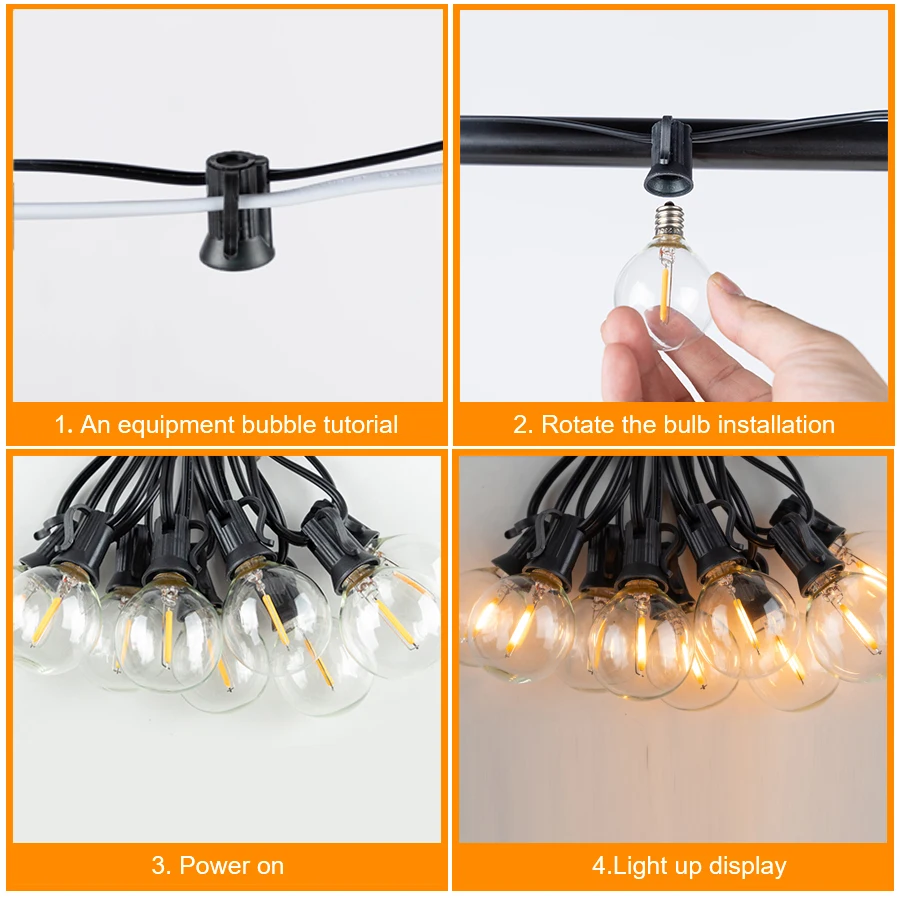 Bruchsichere LED-Außenlichterkette 20 Meter 3