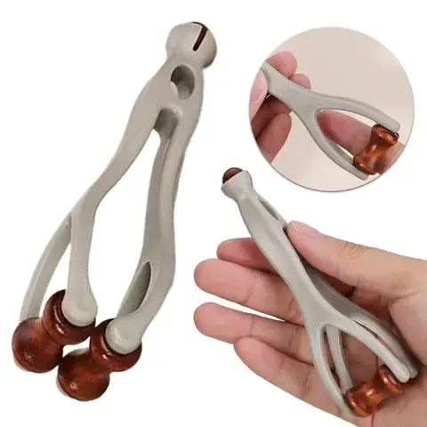 Hartholz-Massageroller für Finger und Hand