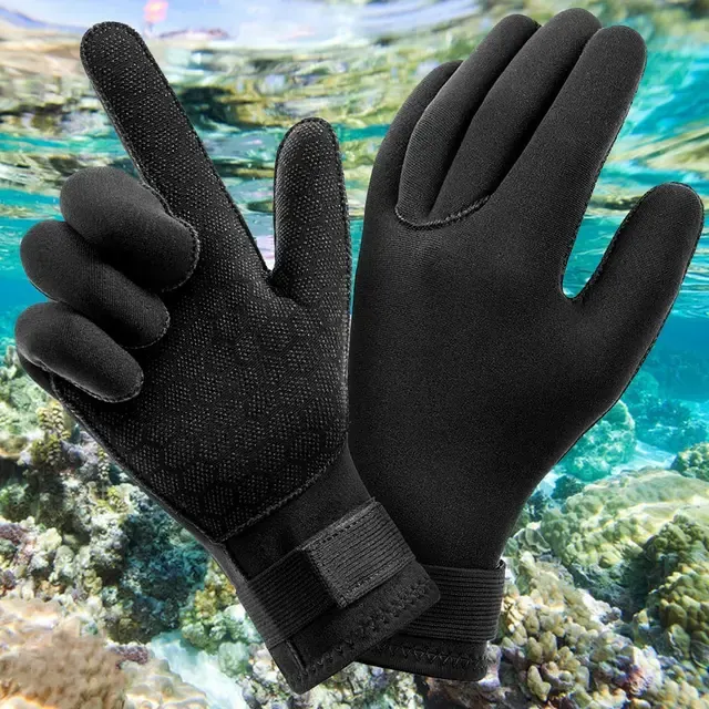 3mm Neopren Tauchhandschuhe mit Anti-Rutsch-Griff 2