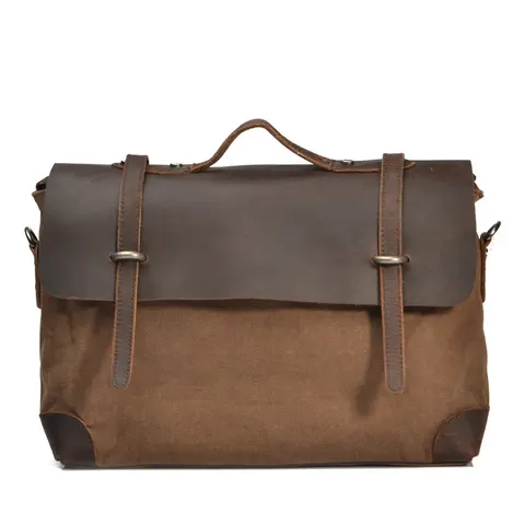 Herren-Schultertasche aus Crazy-Horse-Leder