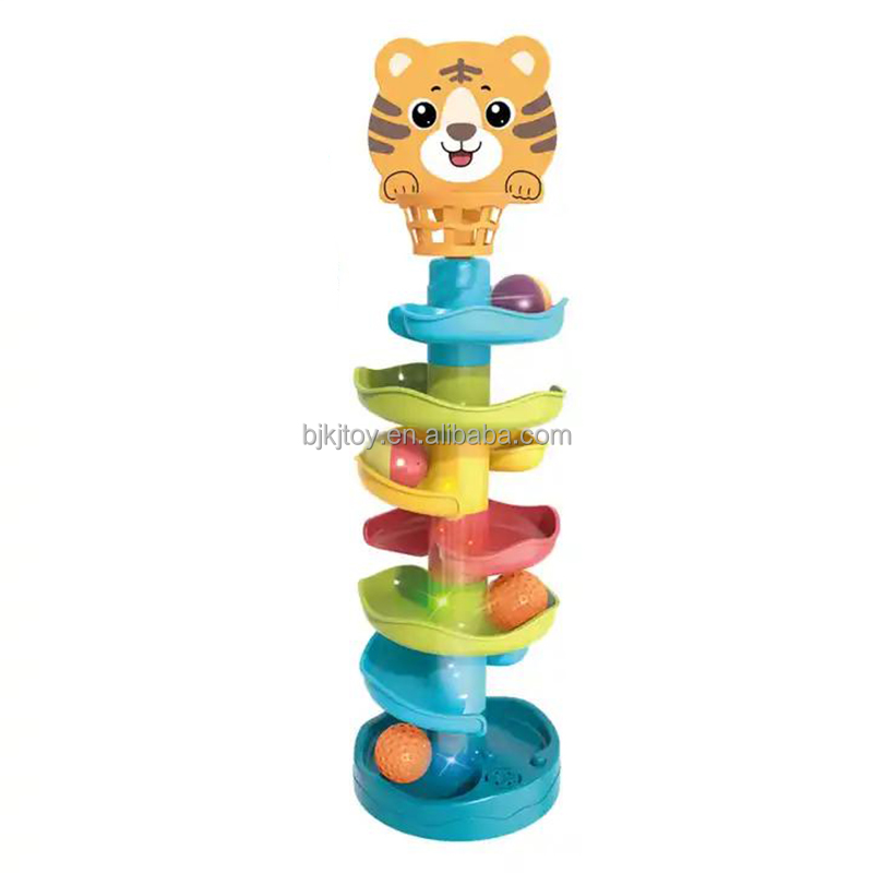 7-stufiger Montessori-Kugelbahnturm