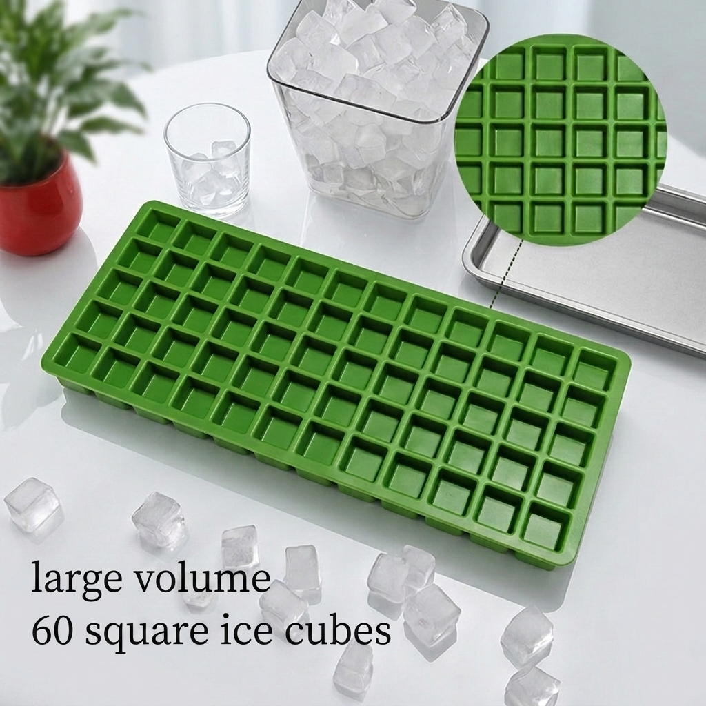 Eiswürfelform mit 60 Fächern aus Silikon