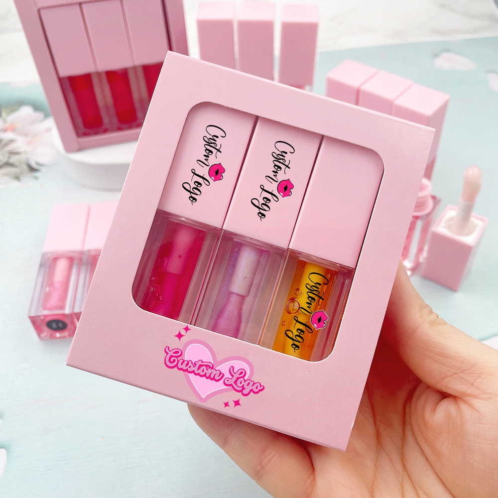 Farbwechsel Lippenöl Set in Rosa 4
