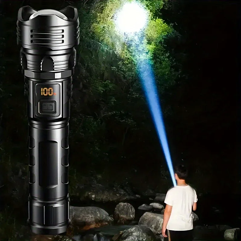 Wiederaufladbare LED-Taschenlampe mit Zoom, 1000 lm