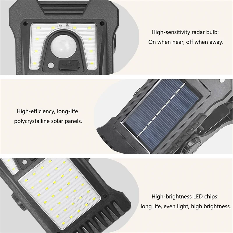 Clip-on-Solarleuchten mit Bewegungsmelder für Zäune 3