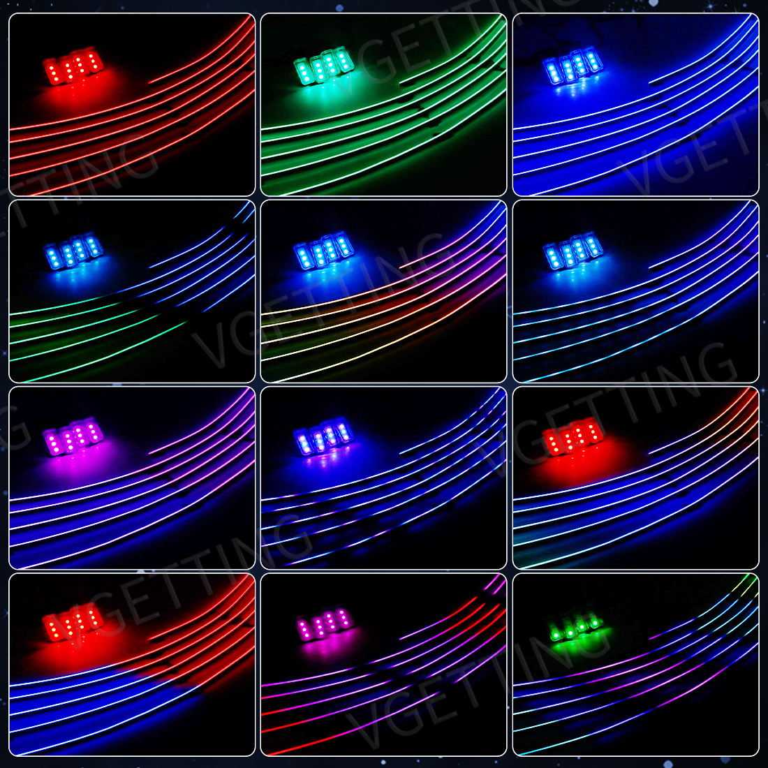 10-in-1 RGB Ambientelicht-Set mit App-Steuerung 2